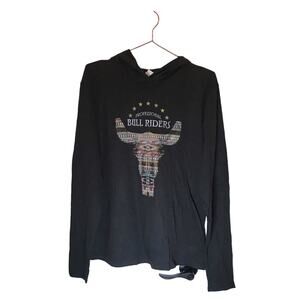 Professional bull riders colorful bull skull graffiti size small